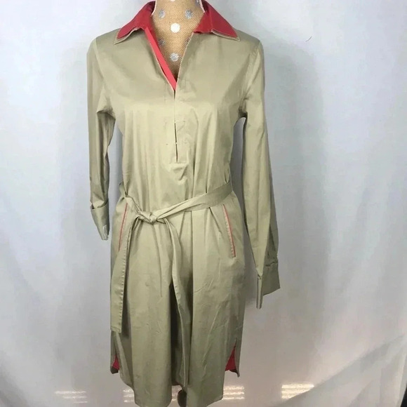 Elie Tahari Size 12 Maura Vintage Dress With Waist Tie. New With Tags - Picture 8 of 8